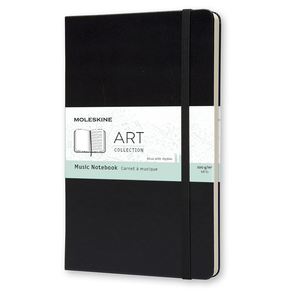 Art Music Notebook Large Black i gruppen Papper & Block / Skriva och anteckna / Anteckningsböcker hos Pen Store (100376)