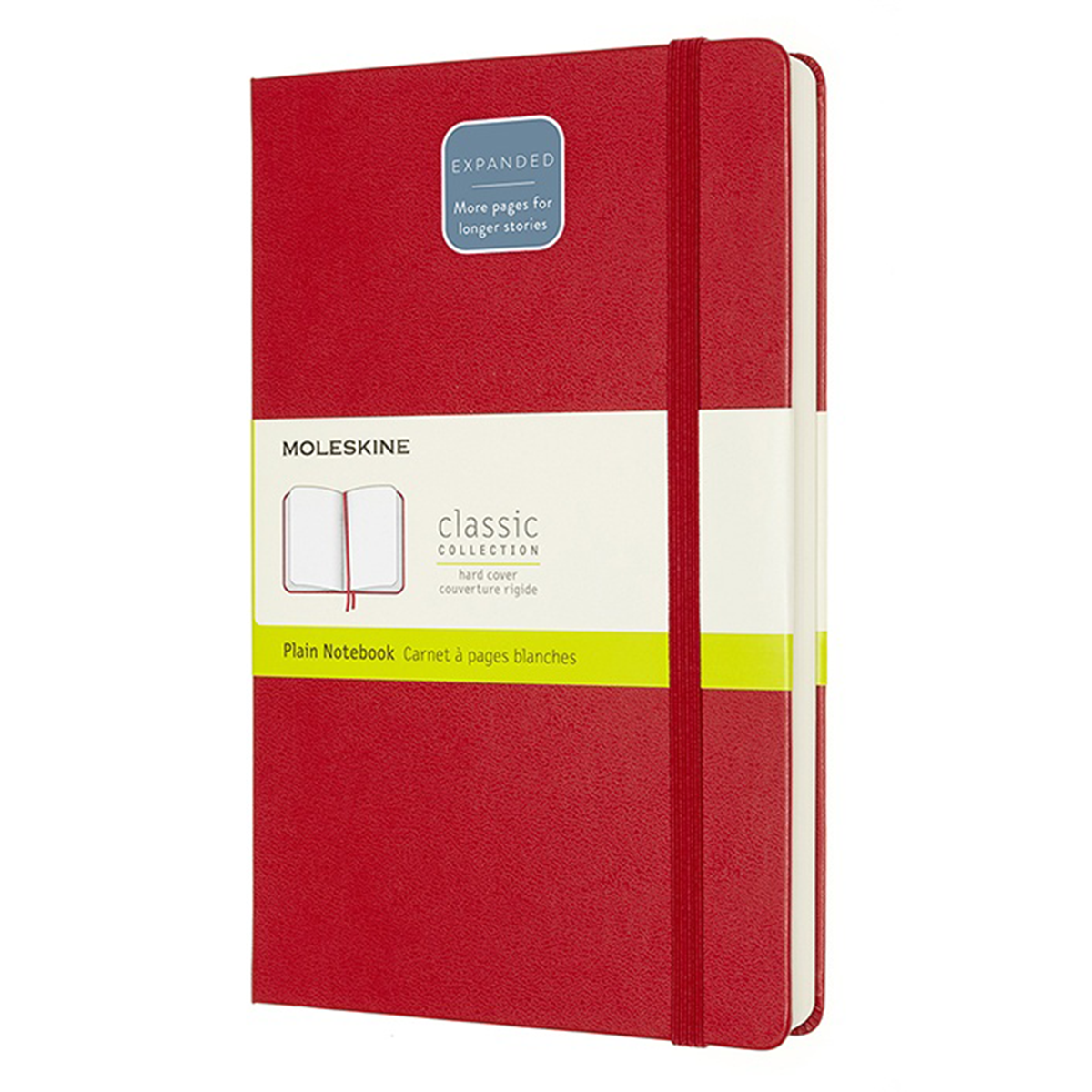 Moleskine Classic Hard Cover Notebook Expanded Red Linjerad