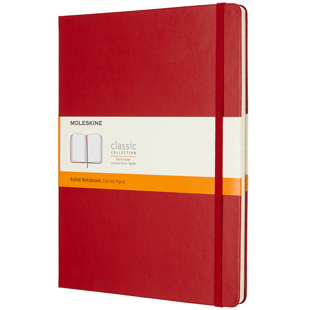 Moleskine Classic Hard Cover Notebook XL Red Linjerad