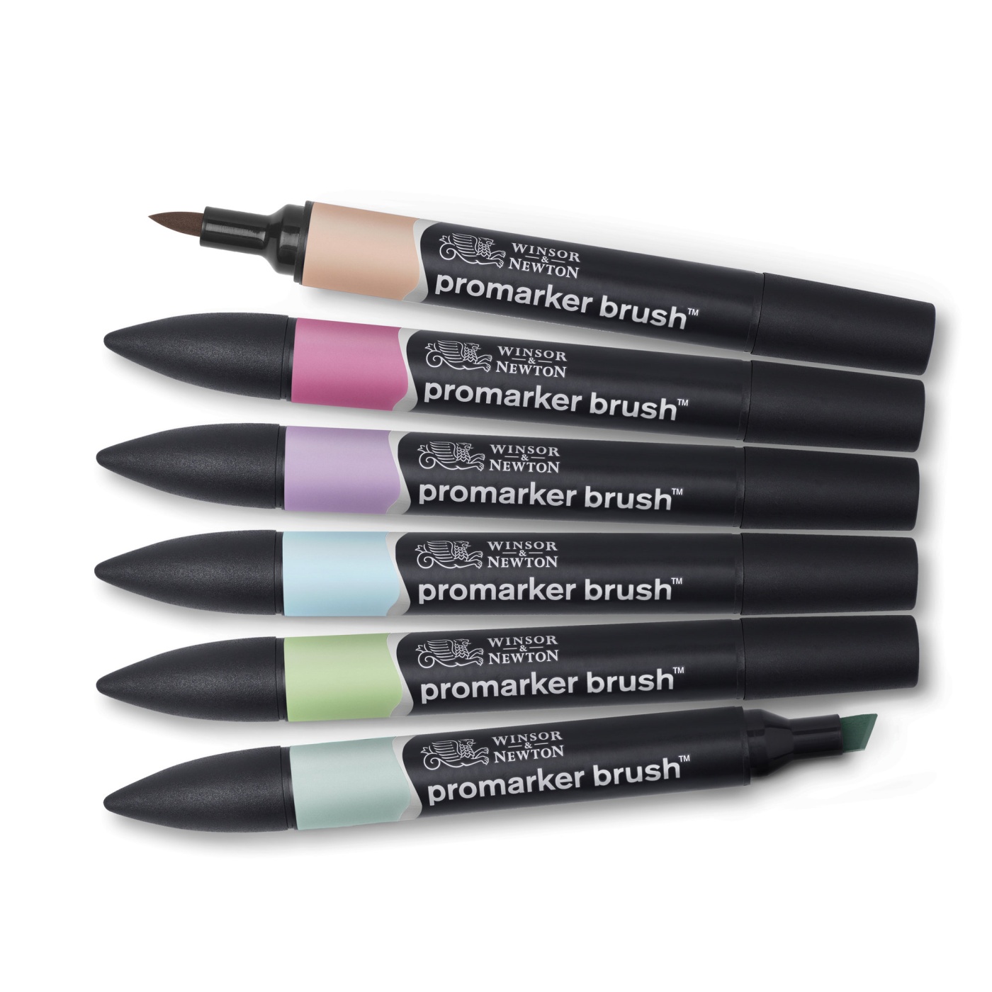 Promarker Brush 6-set Pastel Tones i gruppen Pennor / Konstnärspennor / Penselpennor hos Pen Store (100551)