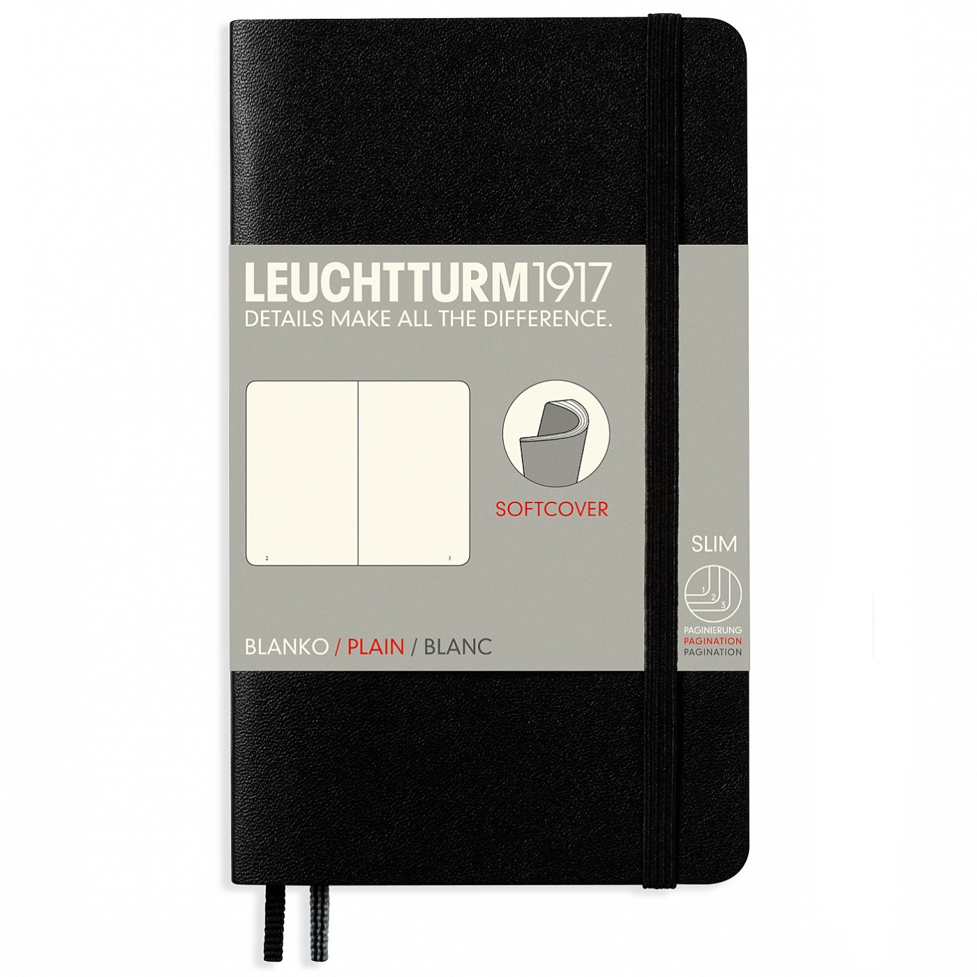 Notebook A6 Soft Cover Linjerad Black i gruppen Papper & Block / Skriva och anteckna / Anteckningsböcker hos Pen Store (100793)