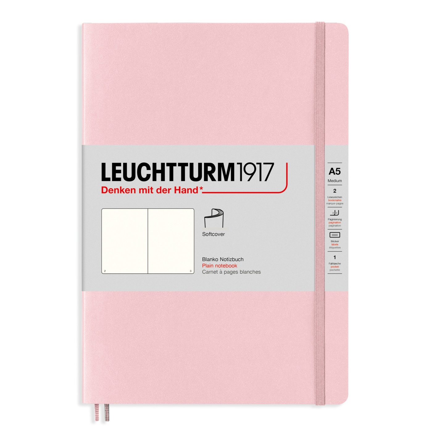 LEUCHTTURM1917 362359 skissbok fyrkant (225 x 225 mm), inbunden, 112 sidor  (150 g/kvm), enkel, portröd : : Kontorsprodukter