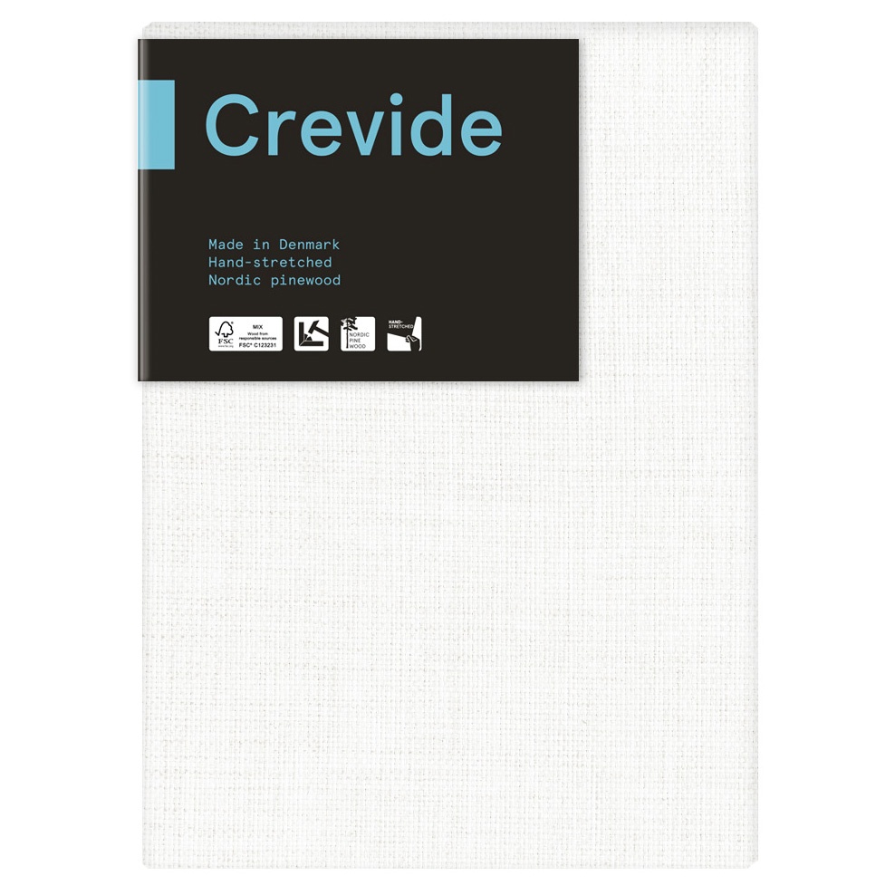 Crevide Målarduk Linne Vit 24x33