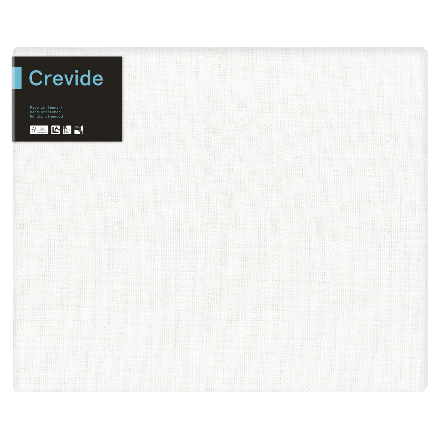 Crevide Målarduk Linne Vit 65x54