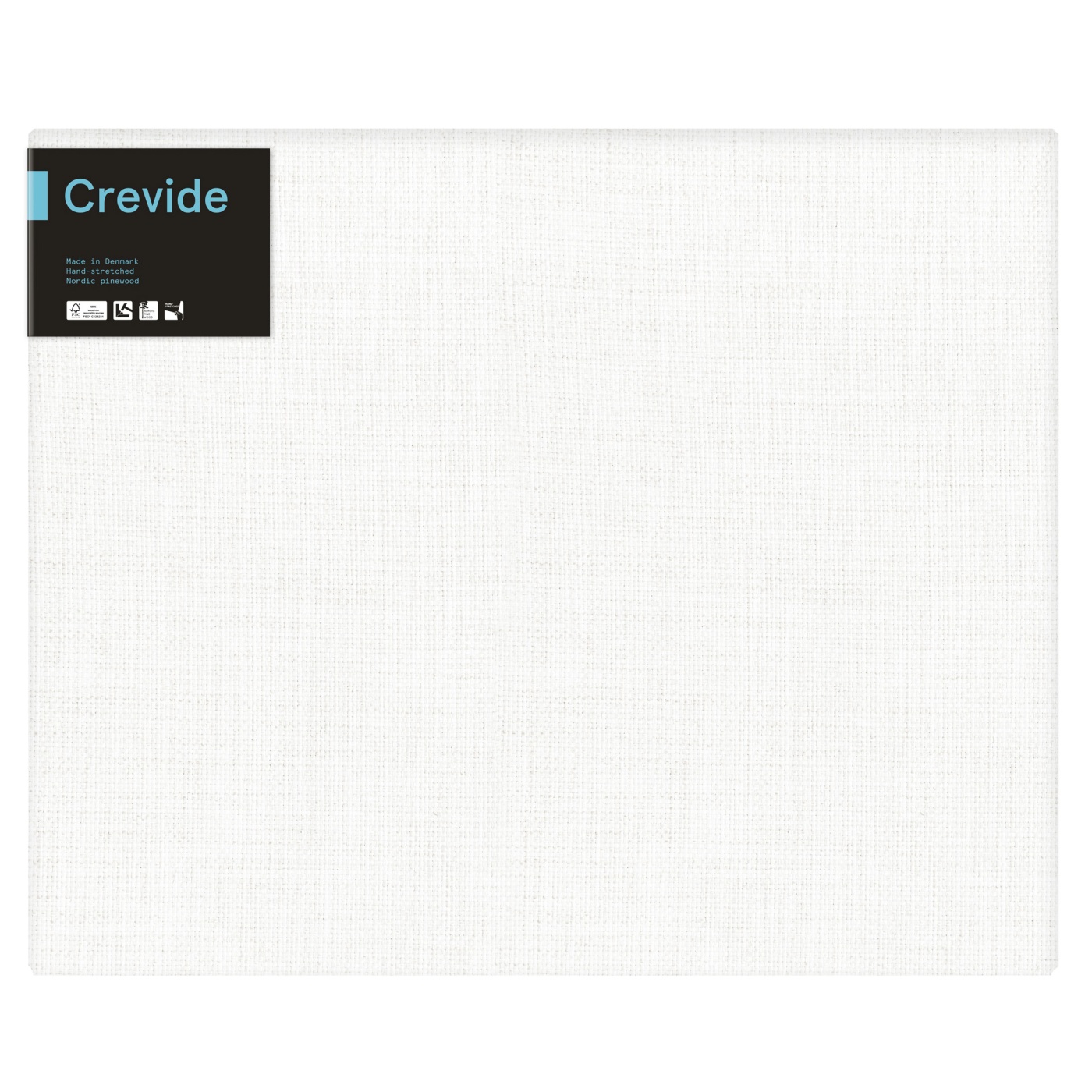 Crevide Målarduk Linne Vit 73x60