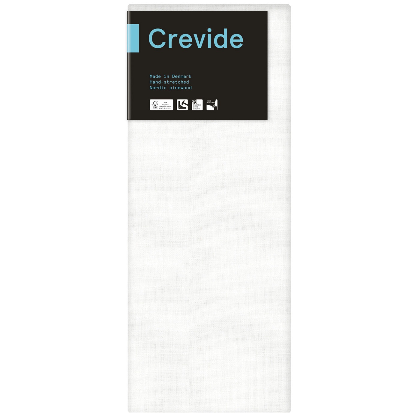 Crevide Målarduk Linne Vit 20x50