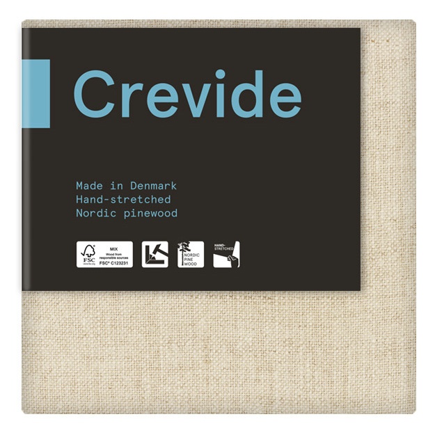 Crevide Målarduk Linne Natur 20x20
