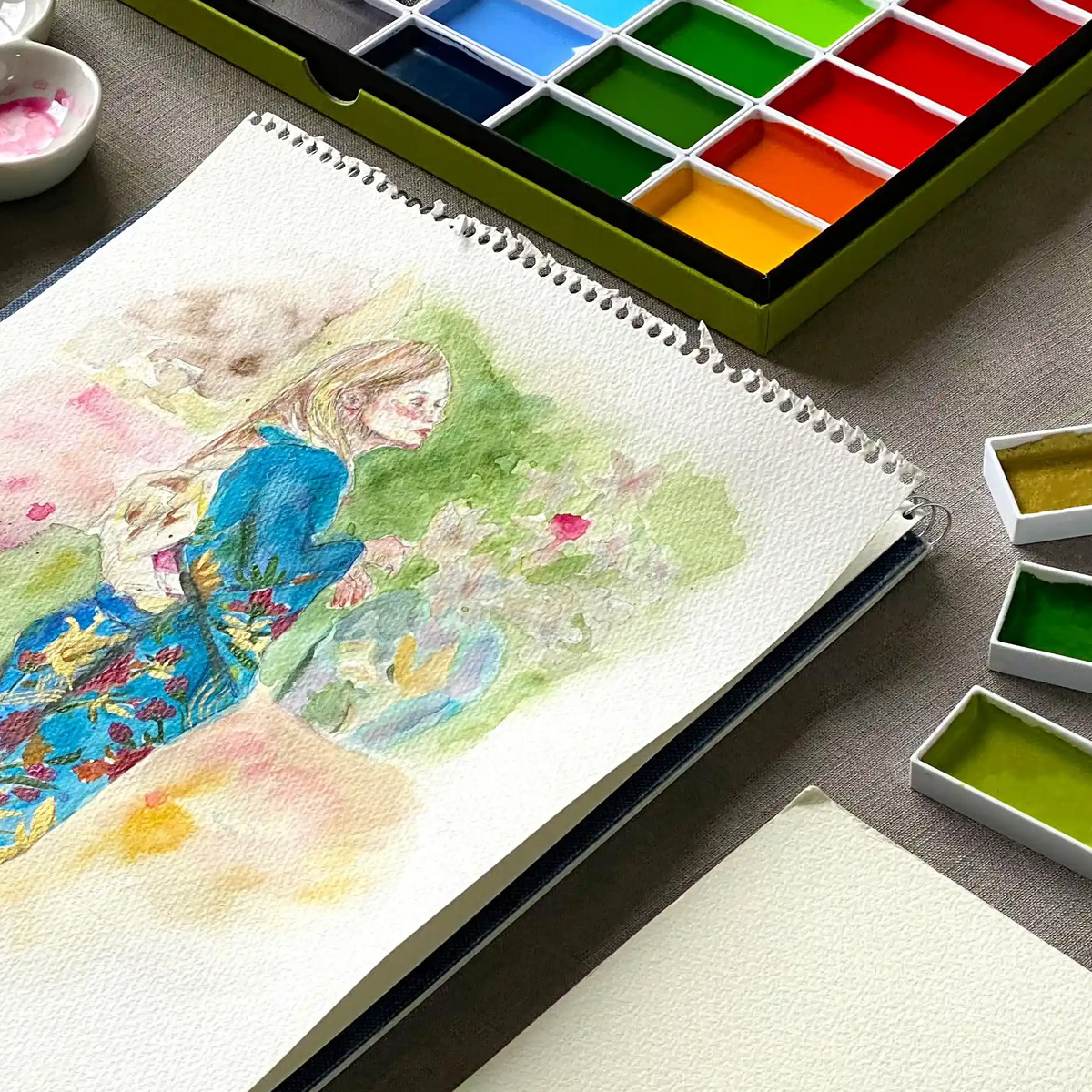 Gansai Tambi Akvarell 24-set i gruppen Konstnärsmaterial / Färger / Akvarellfärg hos Pen Store (101077)