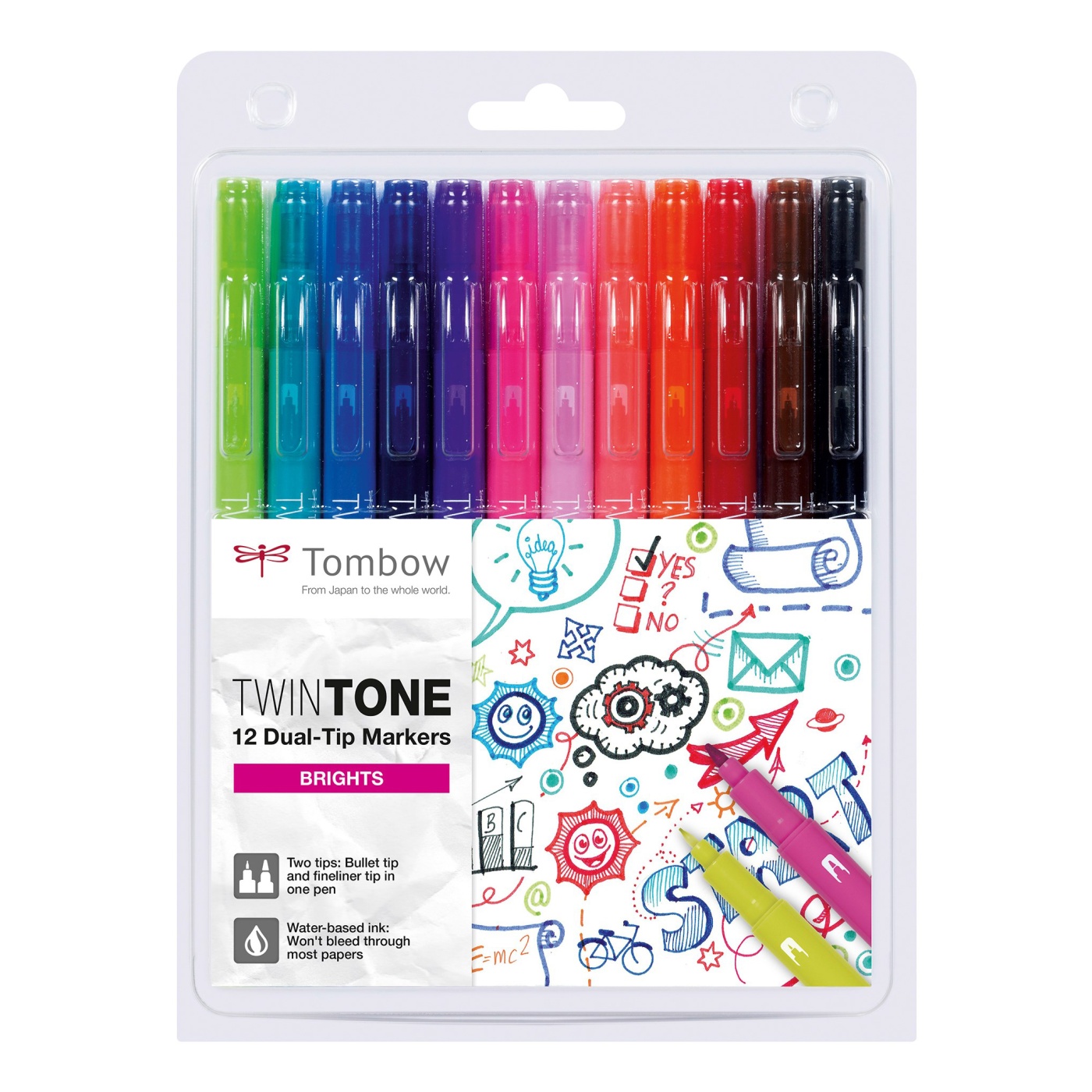 TwinTone Marker Bright 12-pack i gruppen Pennor / Konstnärspennor / Tuschpennor hos Pen Store (101103)