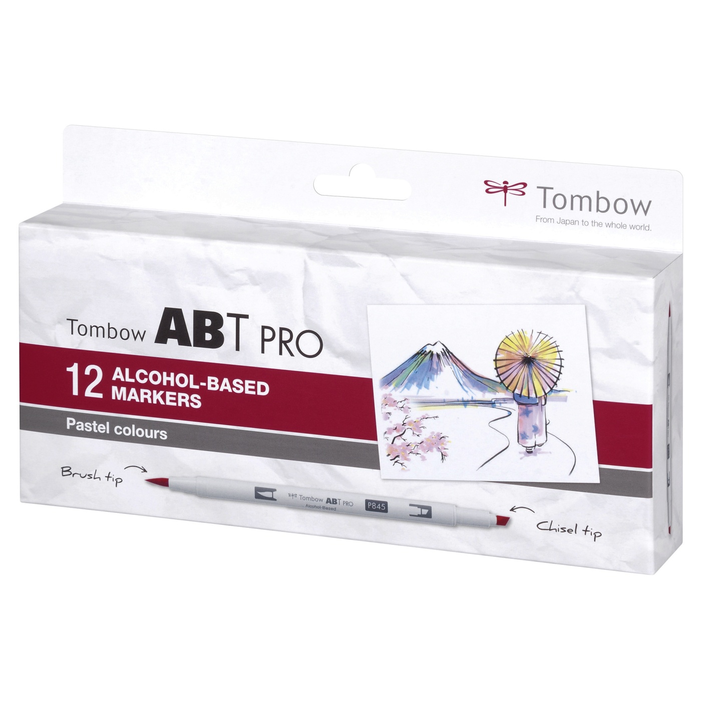ABT PRO Dual Brush Pen 12-set Pastel i gruppen Pennor / Konstnärspennor / Penselpennor hos Pen Store (101255)
