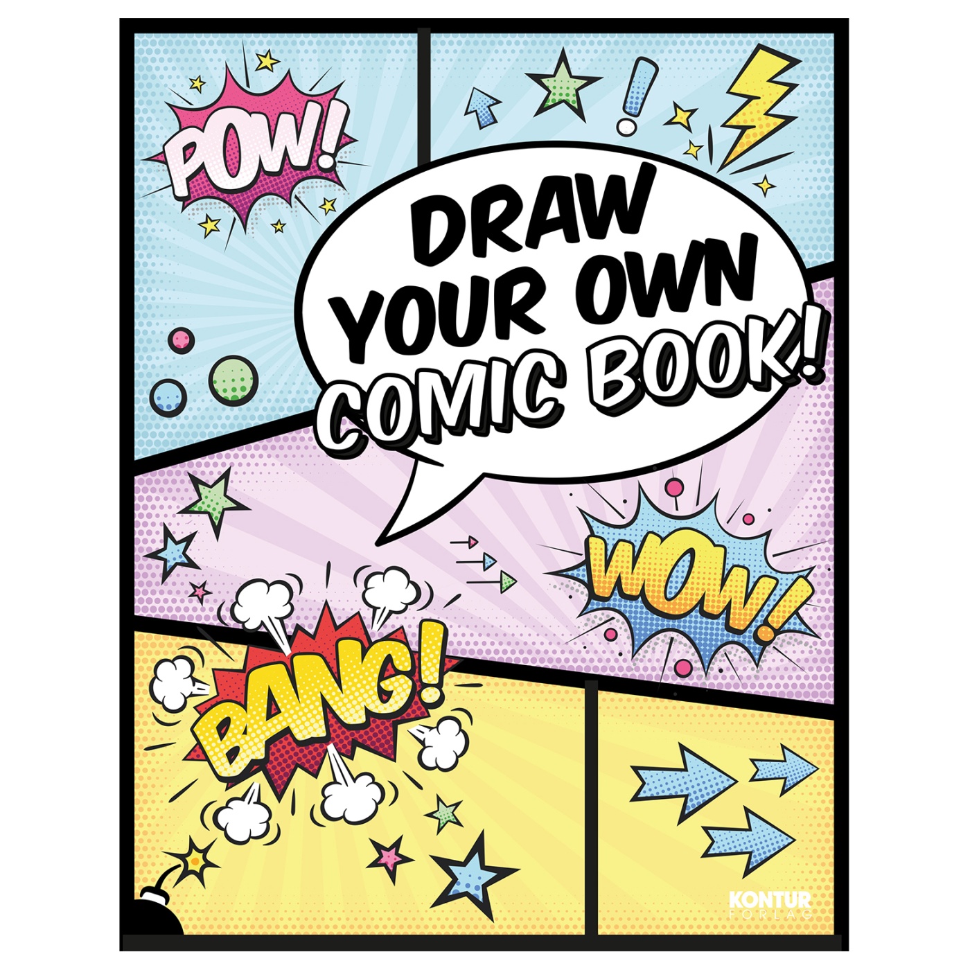 Draw Your Own Comic Book! i gruppen Skapande & Hobby / Böcker / Målarböcker för vuxna hos Voorcrea (101375)