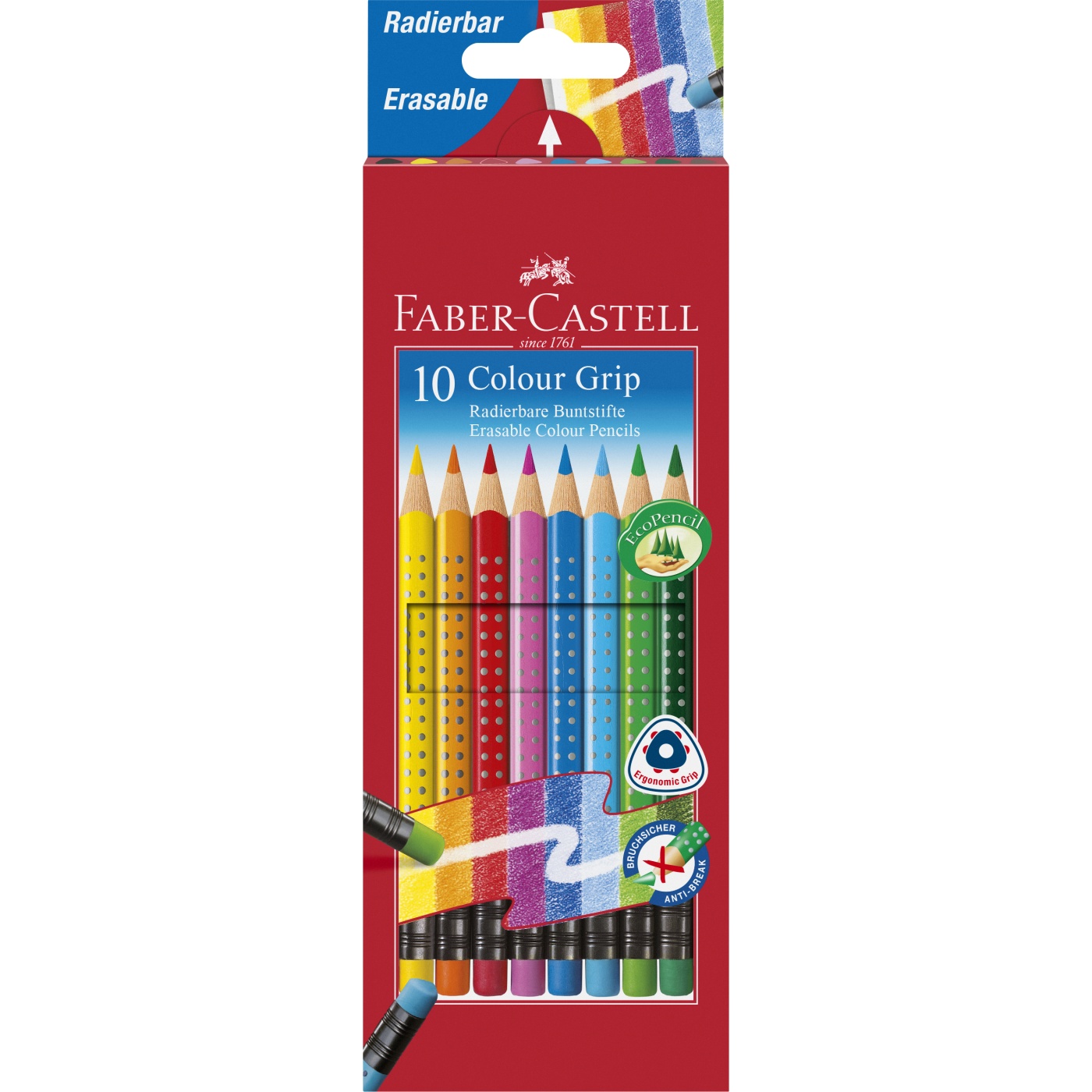 Colour Grip Suddbara Färgpennor 10-set (3 år+) i gruppen Kids / Barnpennor / Färgpennor för barn hos Pen Store (101397)