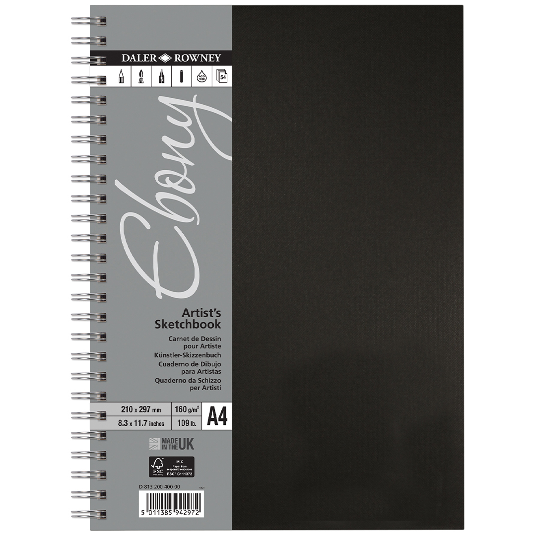 Daler-Rowney Ebony Artist's Sketch Book Spiral A4