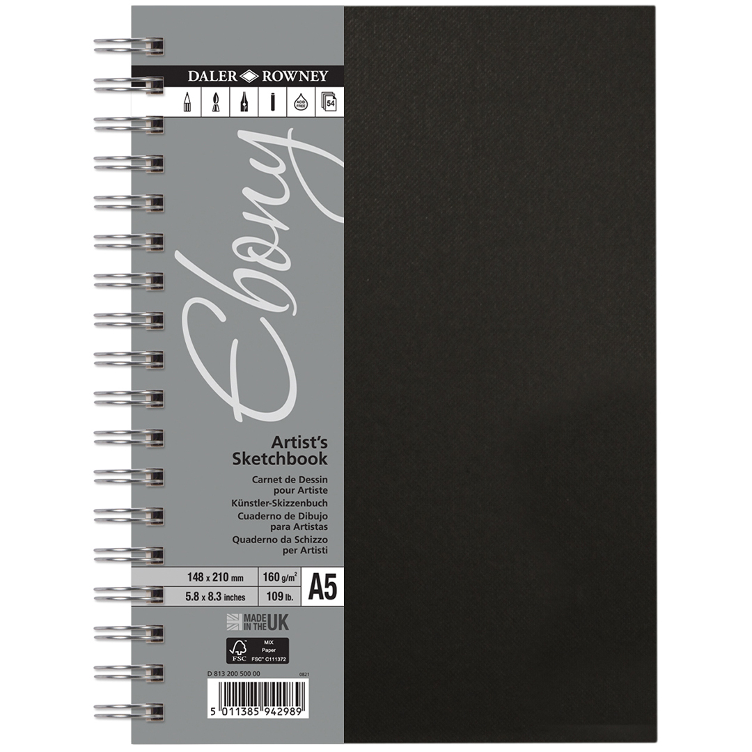 Daler-Rowney Ebony Artist's Sketch Book Spiral A5