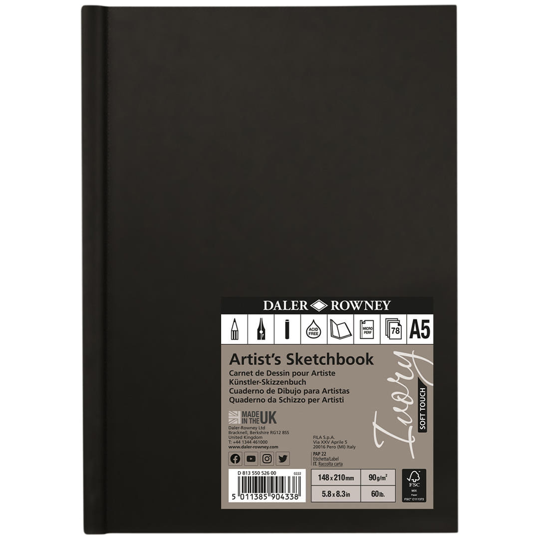 Daler-Rowney Ivory Sketchbook Hard Cover A5