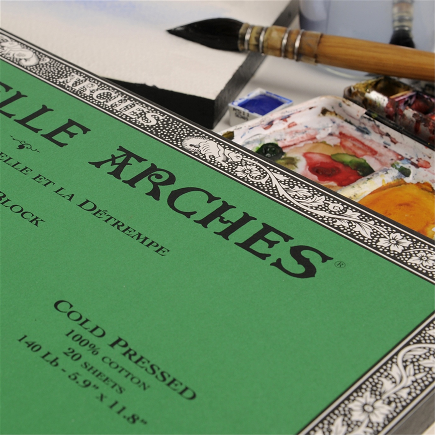 Akvarellblock CP hellimmat 300g 10x25 cm