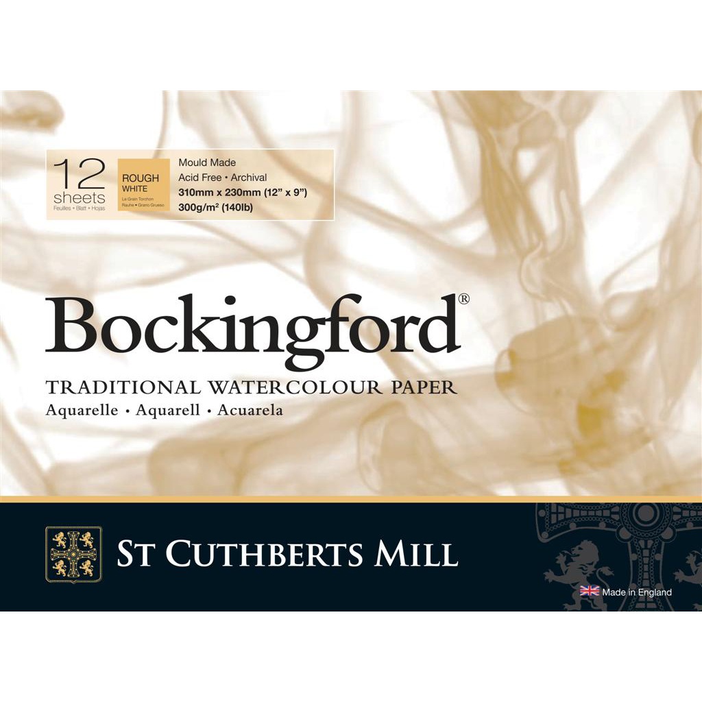 Bockingford Akvarellblock 310x230mm 300g Rough i gruppen Papper & Block / Konstnärsblock / Akvarellblock hos Pen Store (101501)