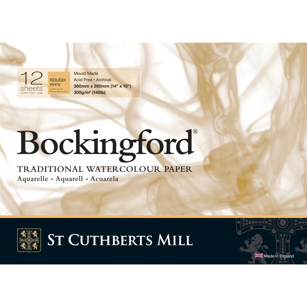 Bockingford Akvarellblock 360x260mm 300g Rough i gruppen Papper & Block / Konstnärsblock / Akvarellblock hos Pen Store (101502)