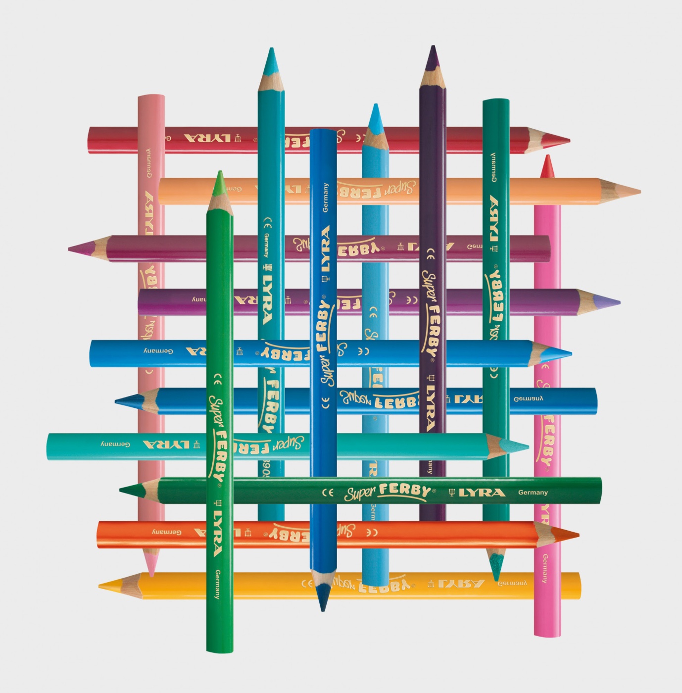 Lyra Rainbow Pencil - Super Ferby, Triangular - Alder & Allouette Box of 12, Super Ferby