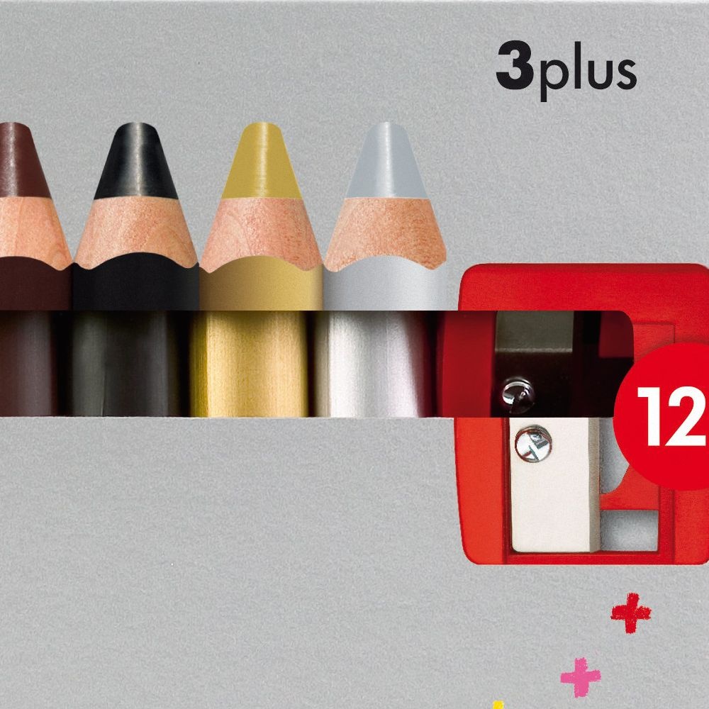 3plus Färgpennor 12-set (3 år+) i gruppen Kids / Barnpennor / 3 år+ hos Pen Store (101782)