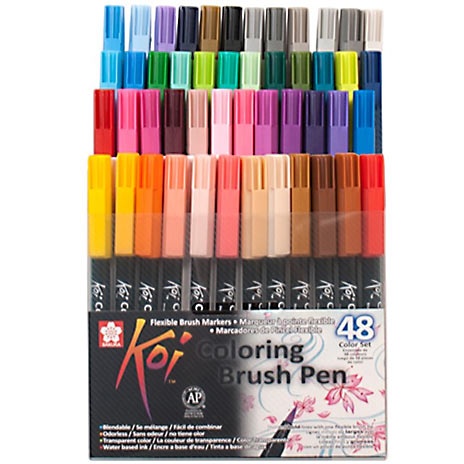 Koi Colouring Brush Pen 48-set i gruppen Pennor / Konstnärspennor / Penselpennor hos Pen Store (102308)