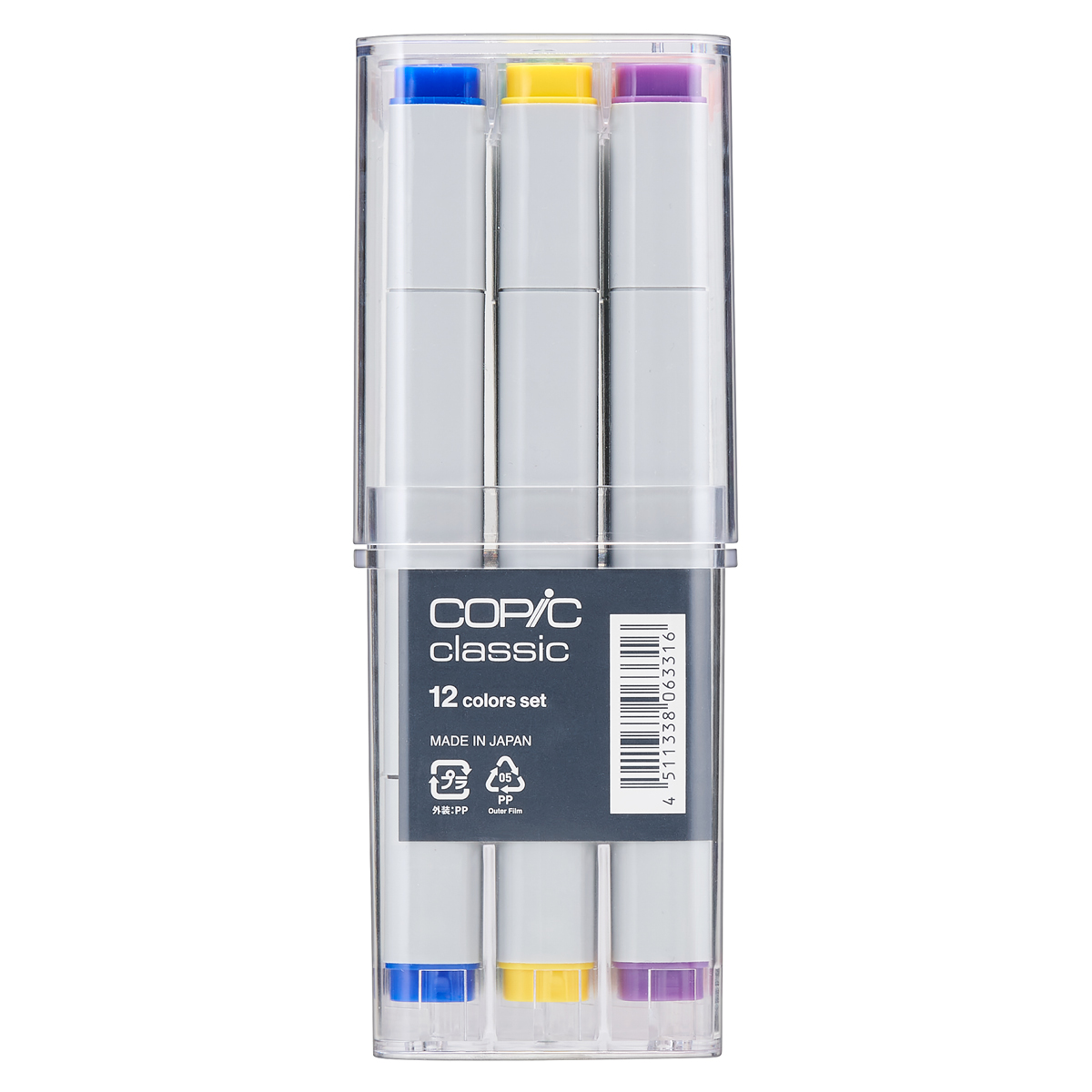 COPIC Sketch Färgpennor, 12 Färger, Paket med 25
