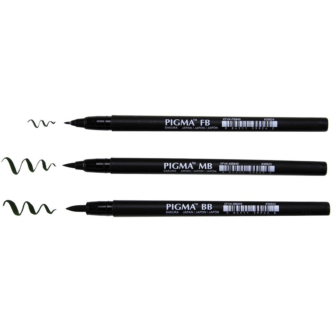 Pigma Brush Pen 3-set i gruppen Pennor / Konstnärspennor / Penselpennor hos Pen Store (103502)
