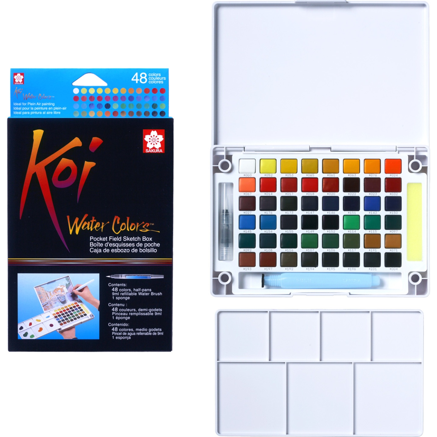 Koi Water Colors Sketch Box 48 i gruppen Konstnärsmaterial / Färger / Akvarellfärg hos Pen Store (103506)