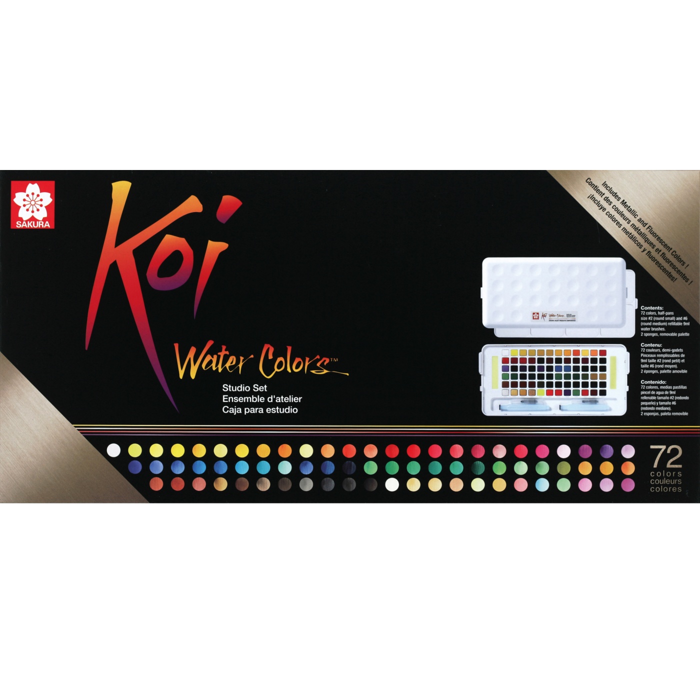 Koi Water Colors Sketch Box 72 i gruppen Konstnärsmaterial / Färger / Akvarellfärg hos Pen Store (103857)