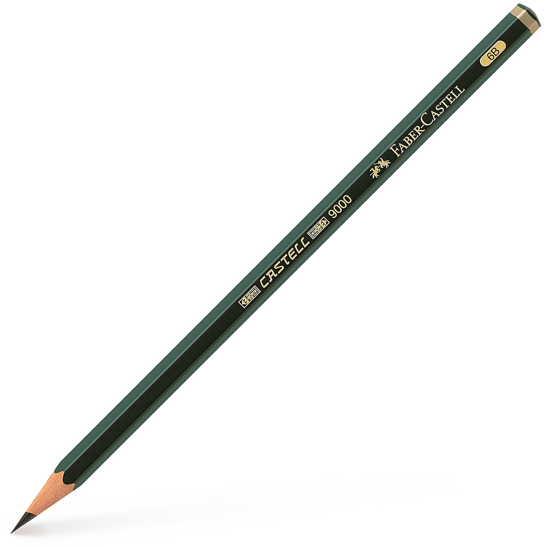 Produktfoto för Faber-Castell Blyertspenna, Castell 9000 HB, sexkantig pennkropp, grön