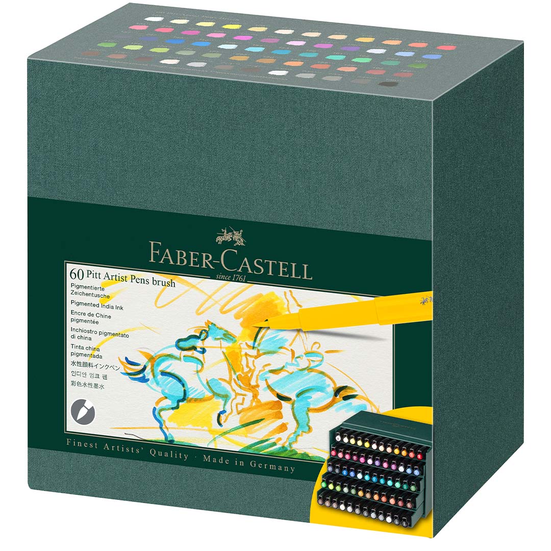 Stock Bureau - FABER-CASTELL Feutre Pitt Artist Pen Brush vert doré