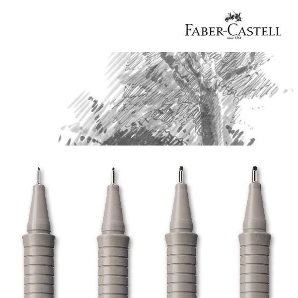 Trænge ind frimærke jeg er syg Faber-Castell Ritpenna Ecco Pigment 4-set | Pen Store