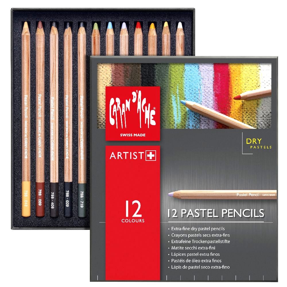 Caran d'Ache Pastel Pencils 12-set