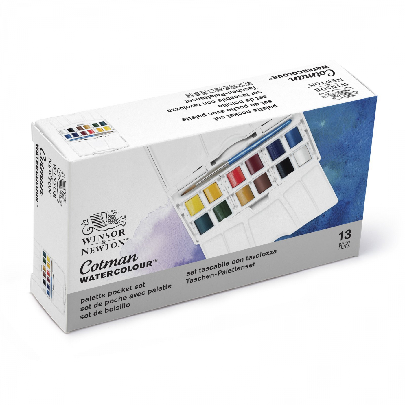 Cotman Akvarellfärg Pocket Box Plus 12 ½ - koppar i gruppen Konstnärsmaterial / Färger / Akvarellfärg hos Pen Store (107240)