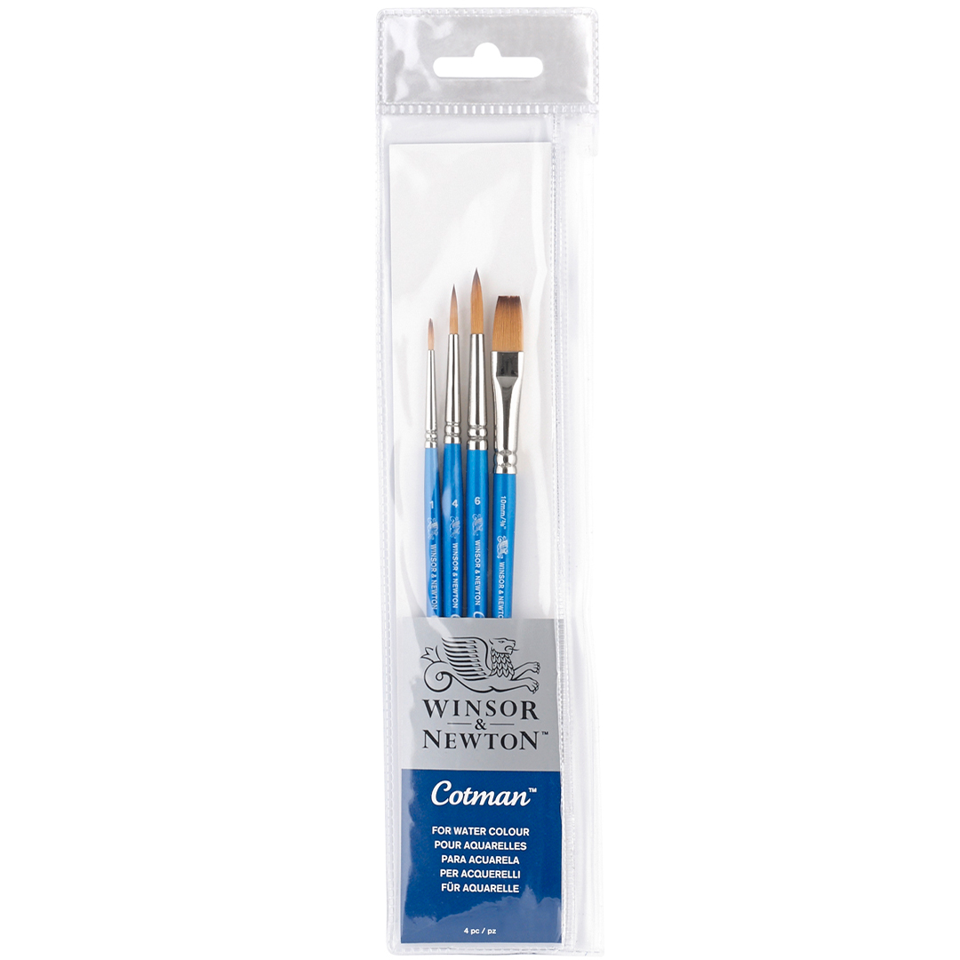 Winsor & Newton Cotman Syntetpenslar 4-set