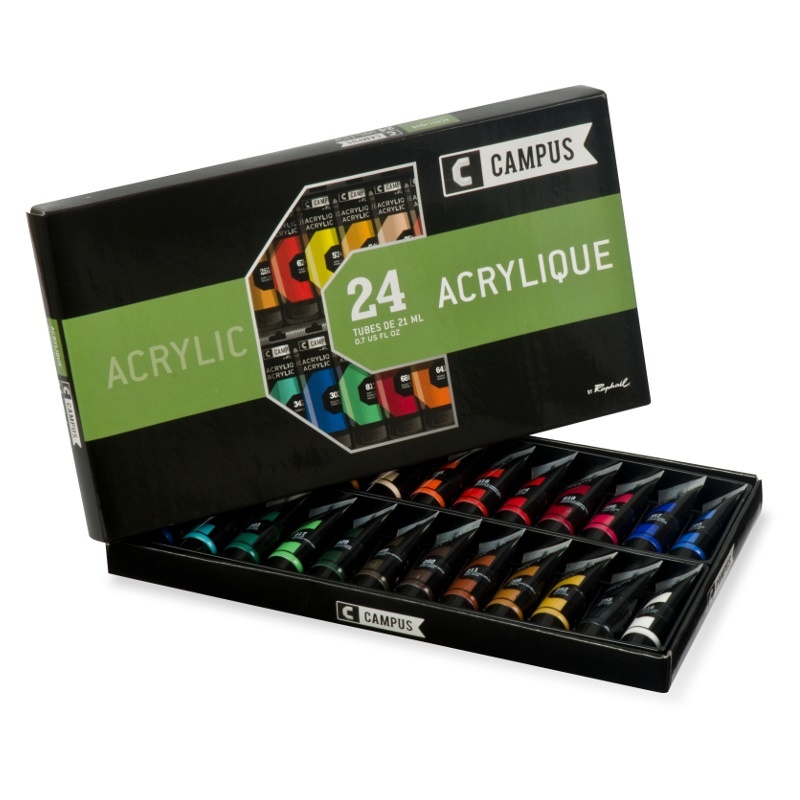 Raphaël Akrylfärgset Campus 24x21ml tuber