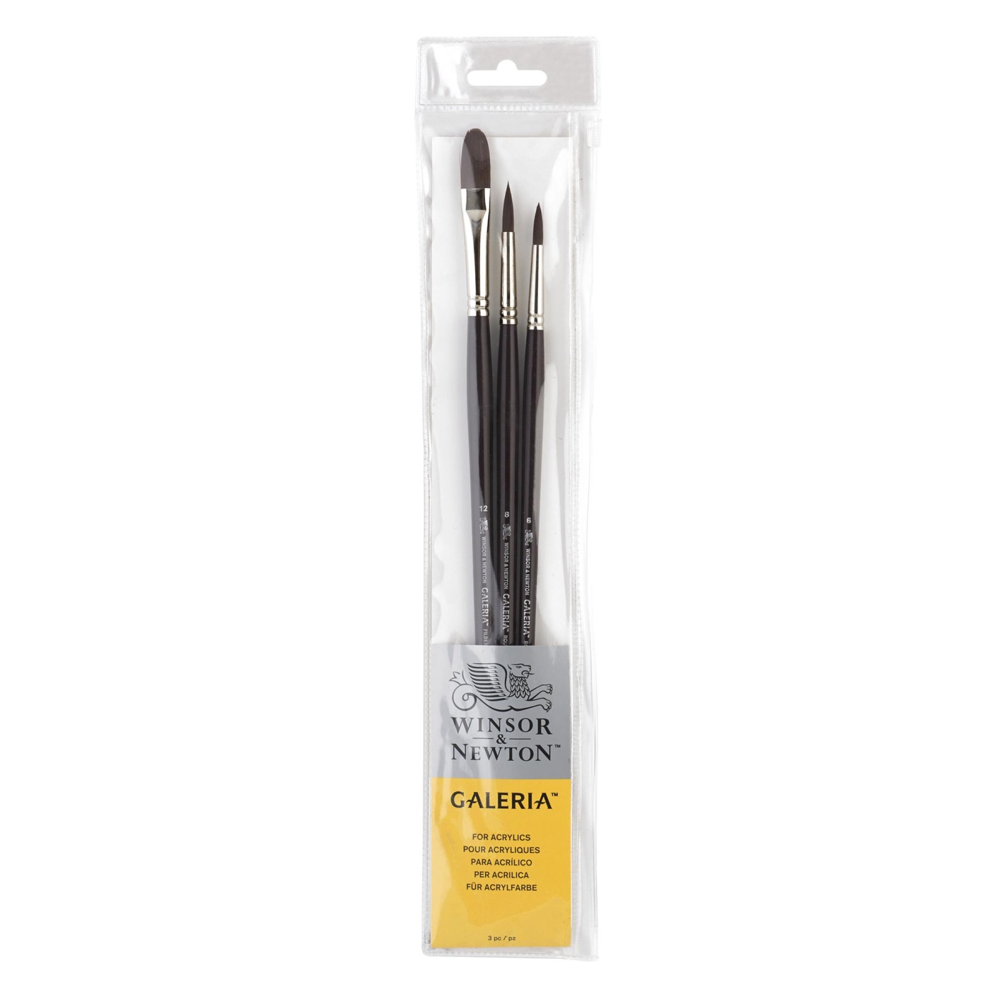 Winsor & Newton Galeria Syntetpensel 3-set