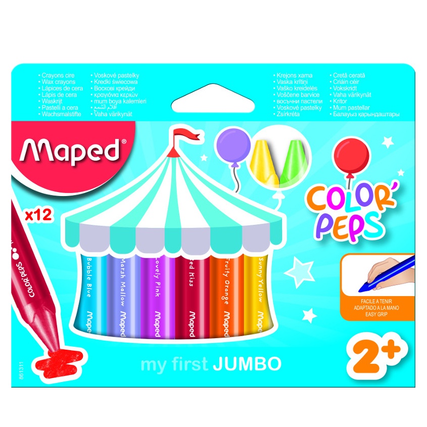 Maped Color'Peps Vaxkritor 12-set Jumbo
