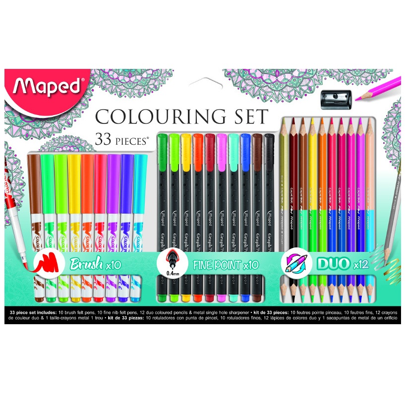Maped Färgpennor 33-set Vässare