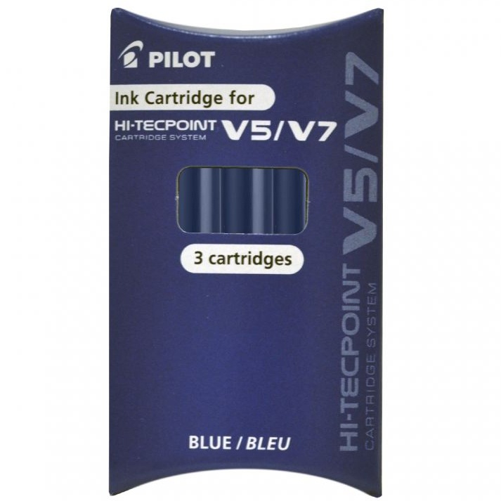 Pilot Refill Hi-Tecpoint V5/V7 3-pack Blå