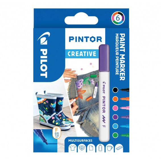 Pintor Fine 6-pack Creative i gruppen Pennor / Konstnärspennor / Illustrationsmarkers hos Pen Store (109492)