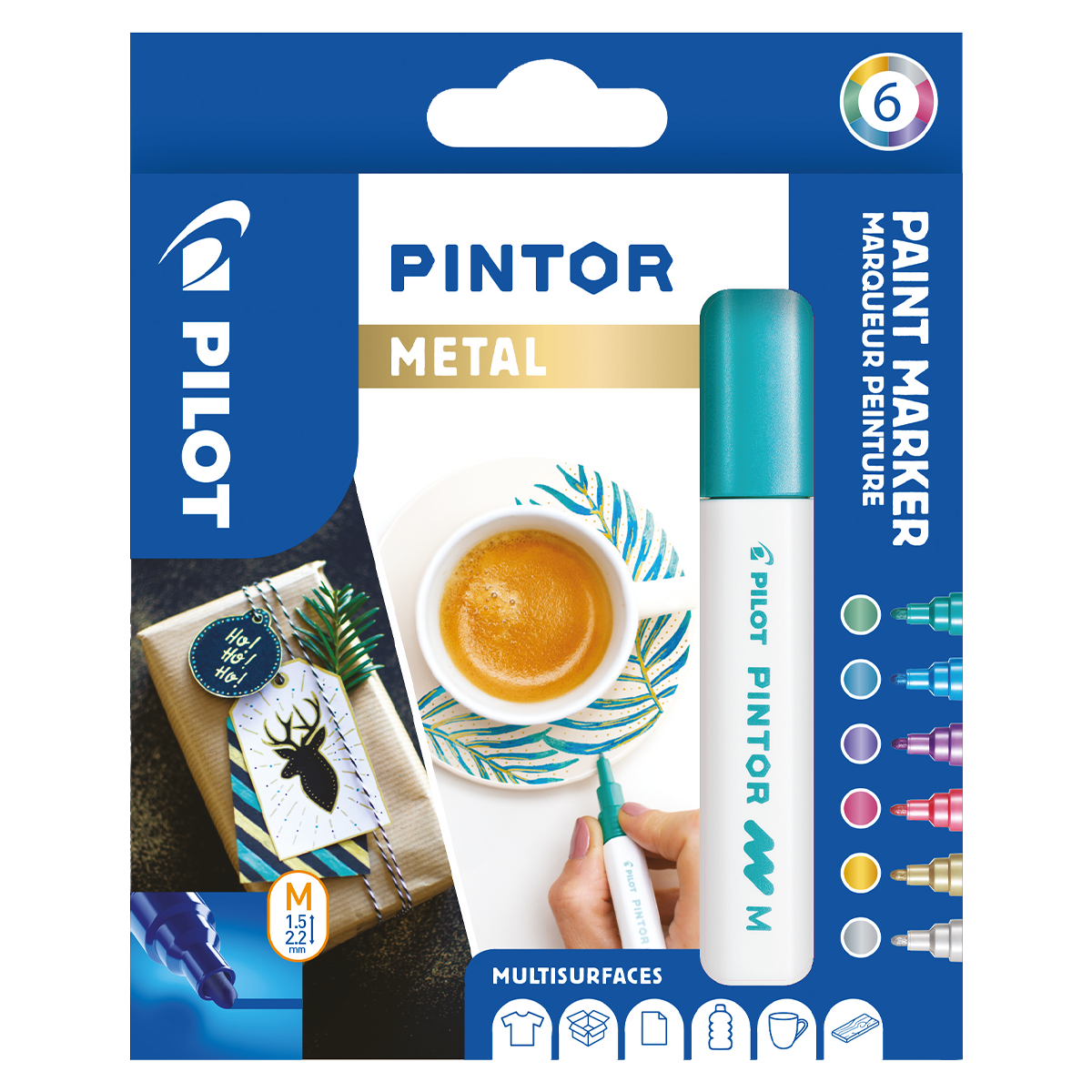 Pilot Pintor Medium 6-pack Metallic
