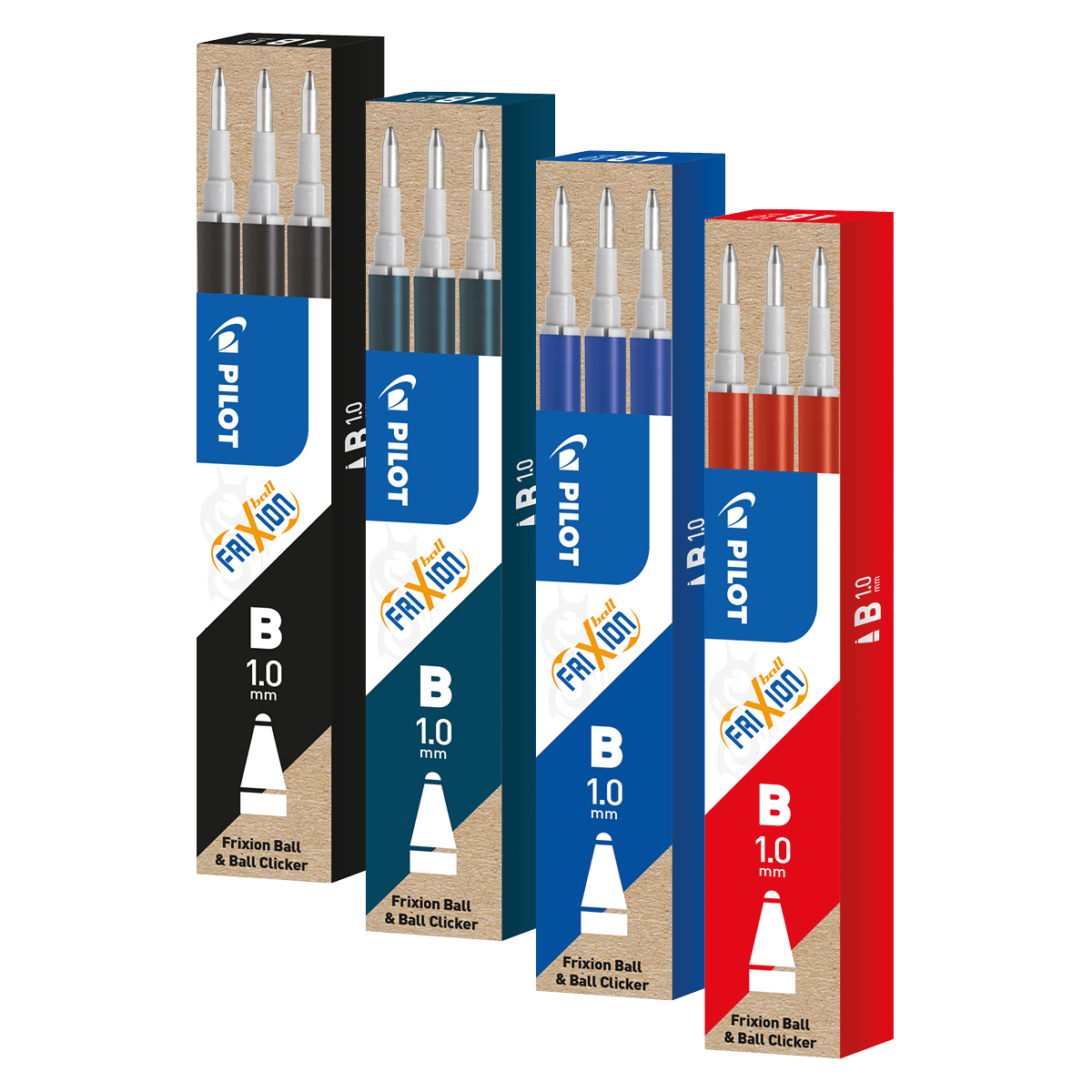 Pilot Patron/Refill FriXion 1-0 Broad 3-pack Blå