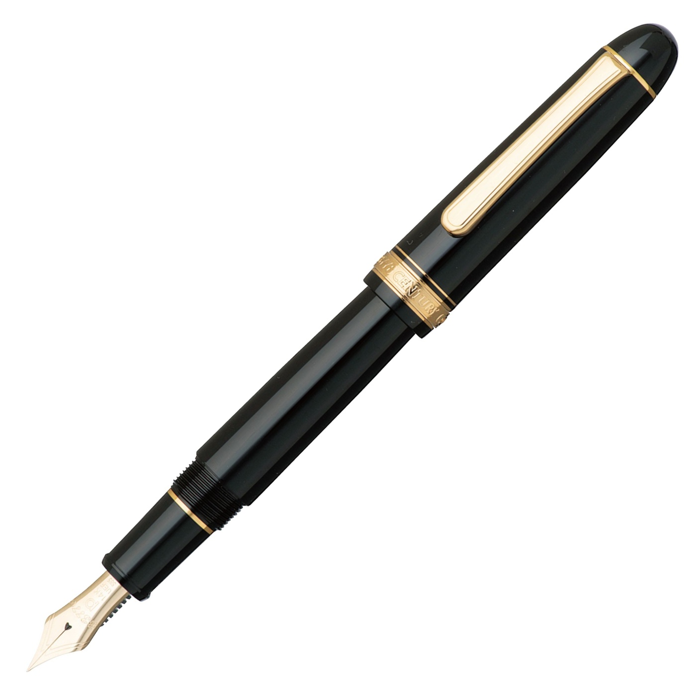 Platinum 3776 Century Reservoar Black Gold Trim Soft Fine