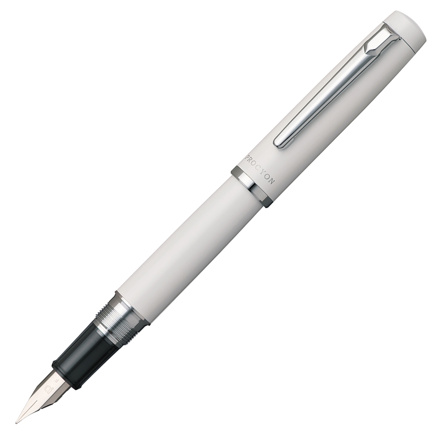 Platinum Procyon Reservoarpenna Porcelain White Medium