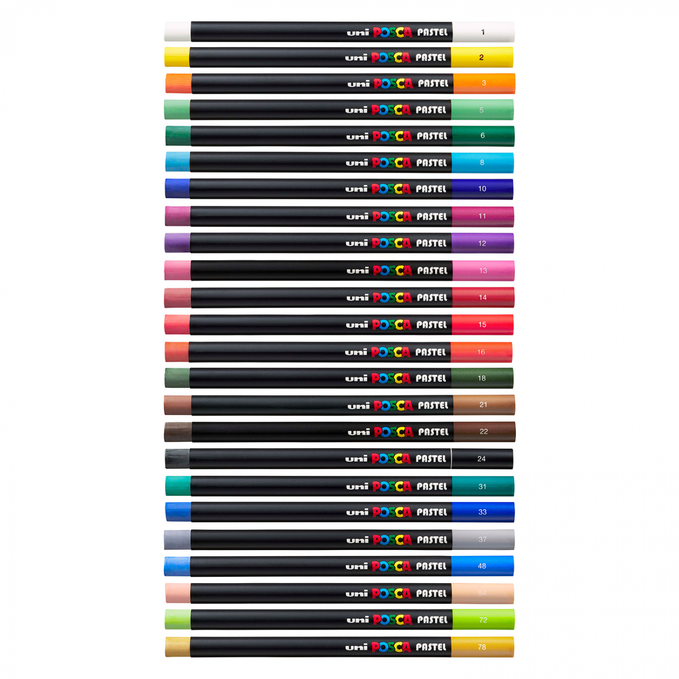 Posca Pastel pastellkritor 24-set i gruppen Konstnärsmaterial / Färger / Pastell hos Pen Store (110411)