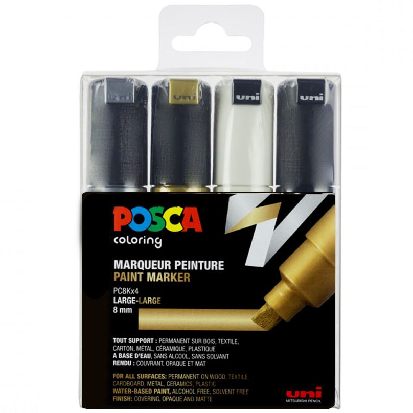 Posca Posca PC-8K Metallic 4-set