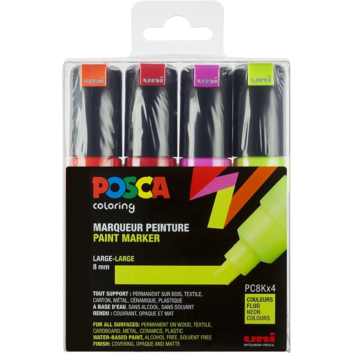Posca Posca PC-8K Neon 4-set