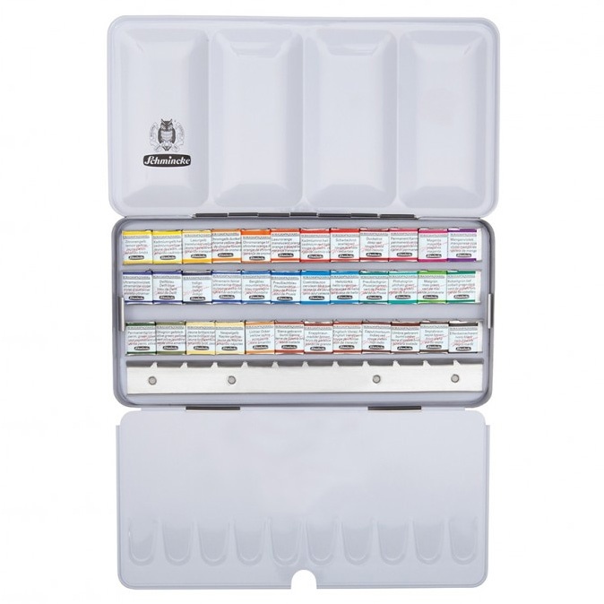 Schmincke Horadam Aquarell Metal 36-set 12 tomma