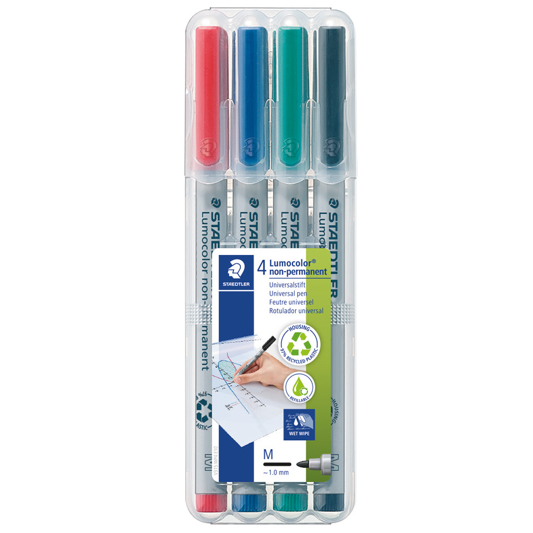 Staedtler 4-pack Lumocolor Non-permanent Medium